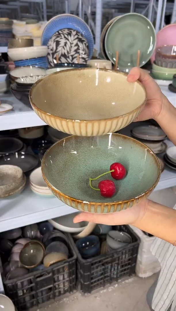 陶瓷外贸尾货瑕疵满20包邮X2面碗