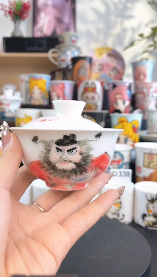 【闪购商品】摆件手工手绘陶瓷小杯杯