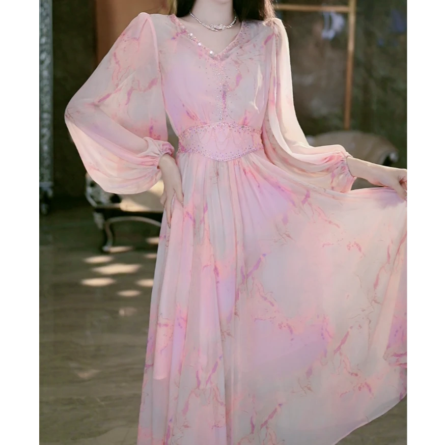 【蜜桃少女】淑媛气质连衣裙