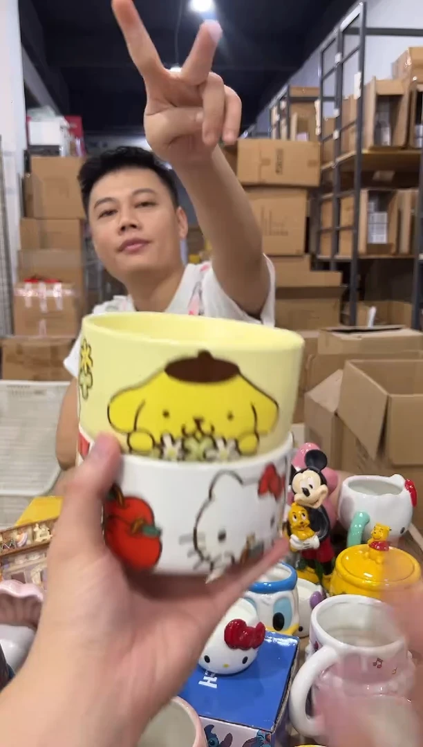 瓷片kt猫碗加布丁狗碗