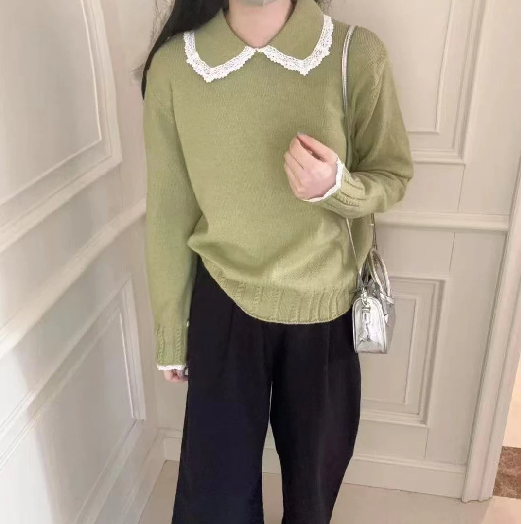 娃娃领浣熊绒毛衣