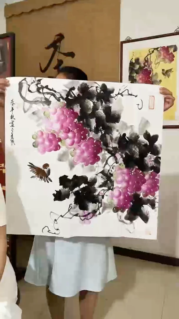 国画侯银银-春华秋实-4平尺斗方