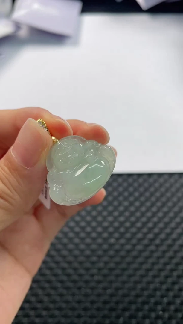 颈饰银S925镶嵌翡翠  3532 佛公