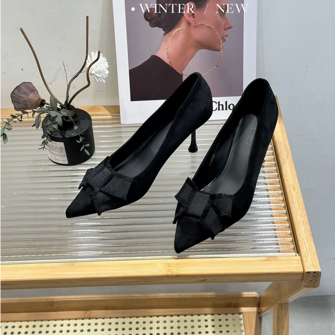 Q22-301(6005-55),A59法式时尚高跟尖头女单鞋