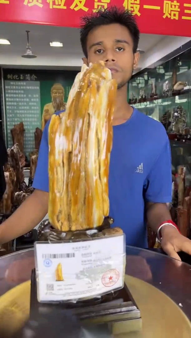 缅甸天然树化玉摆件