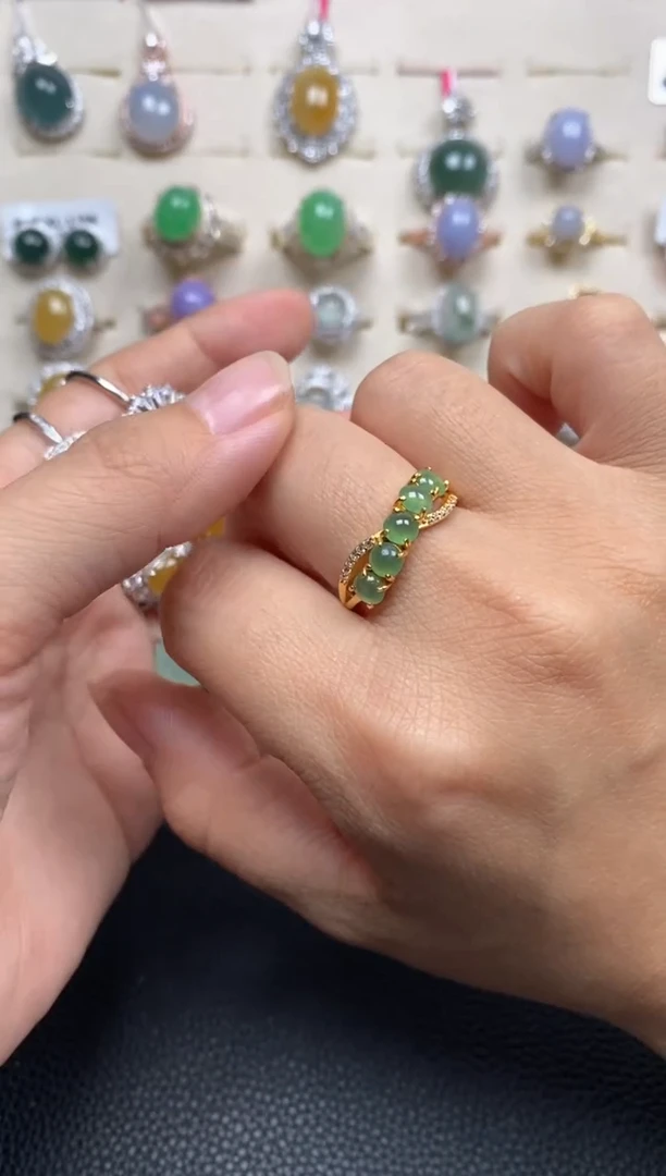 【闪购商品】翡翠戒指银S925镶嵌111111