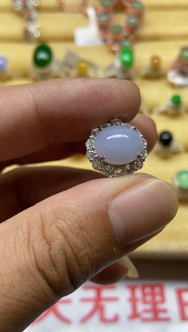 【闪购商品】翡翠戒指银S925镶嵌00000
