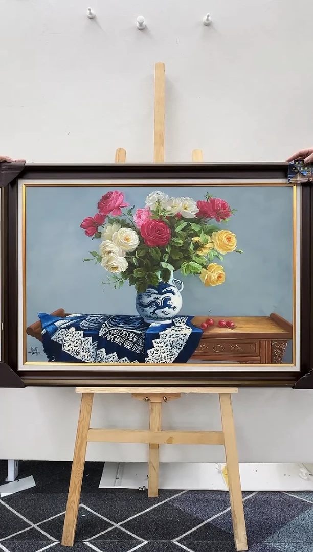 国画王东圃-油画荷花作品