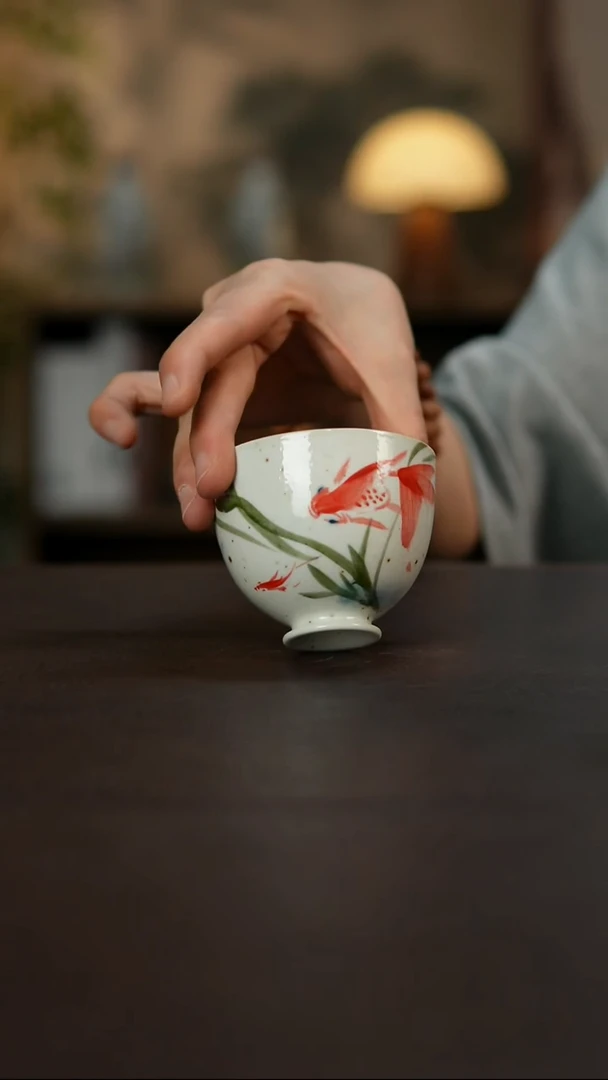杯景德镇陶瓷杯碗柴烧多人
