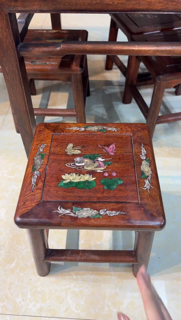 黄花梨富贵凳木木