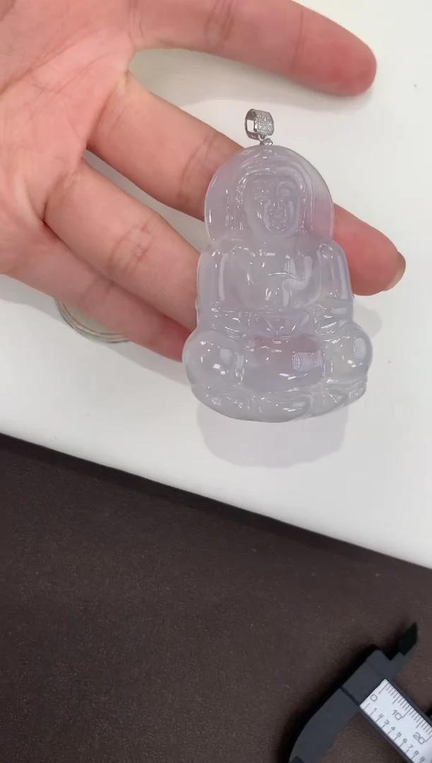 颈饰18K金镶嵌翡翠天然缅甸a货翡翠