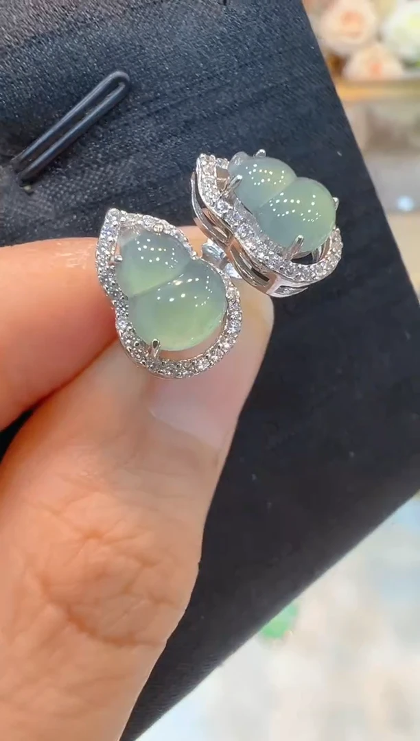 翡翠银S925镶嵌耳饰多样性团购发一件