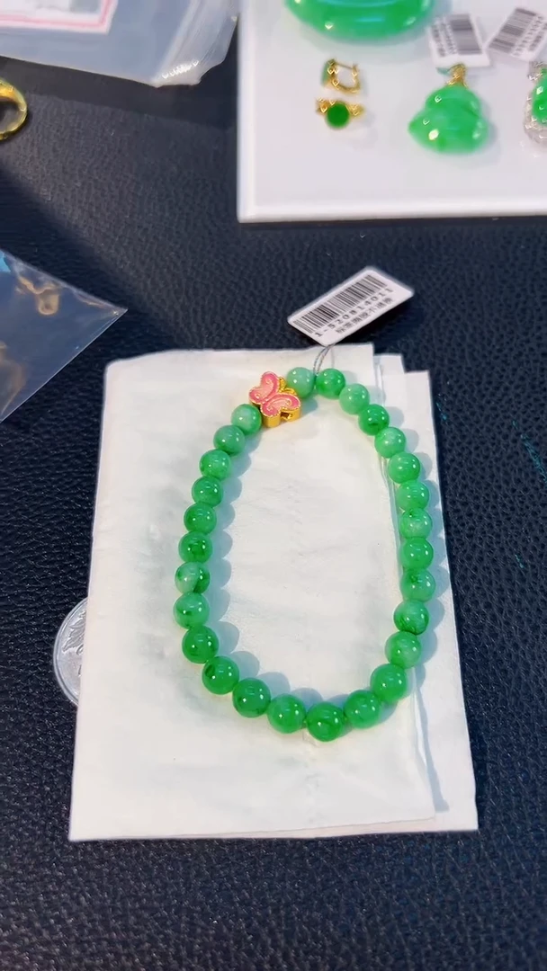 未镶嵌手串翡翠缅料A货/支持复检/一件