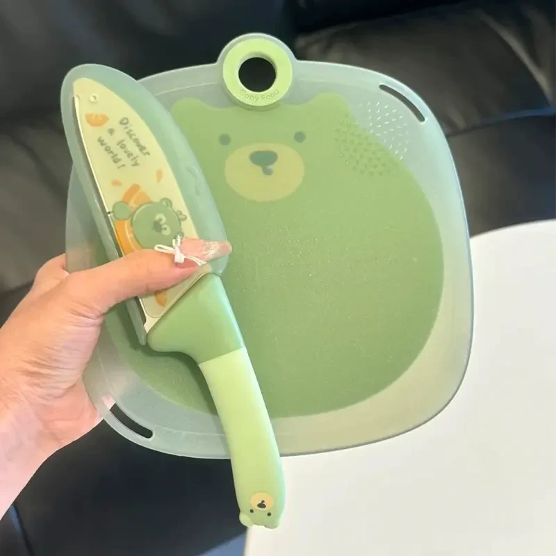 小熊菜板防霉抗菌宿舍切水果板可研磨卡通款辅食砧板不留痕家用