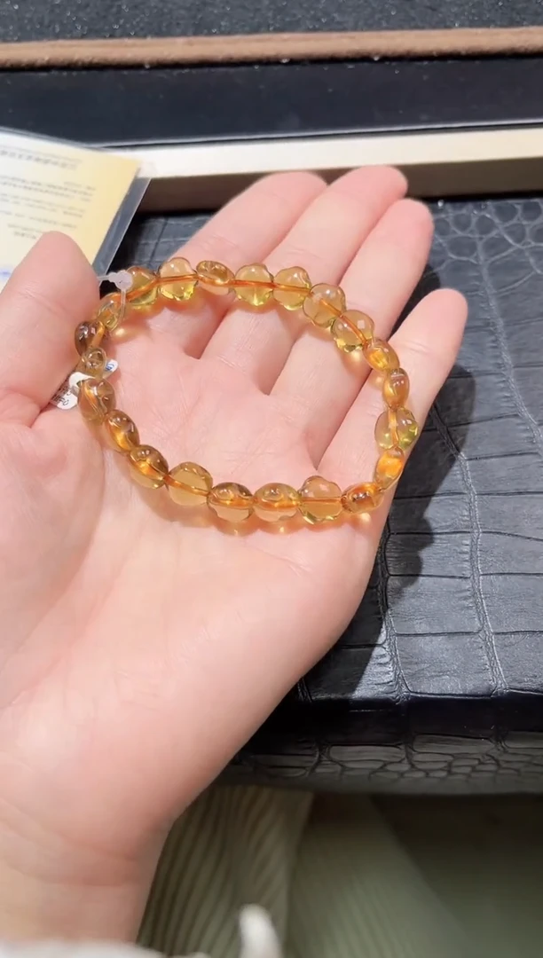 未镶嵌手链水晶49号巴西暴力黄水晶星星型单圈