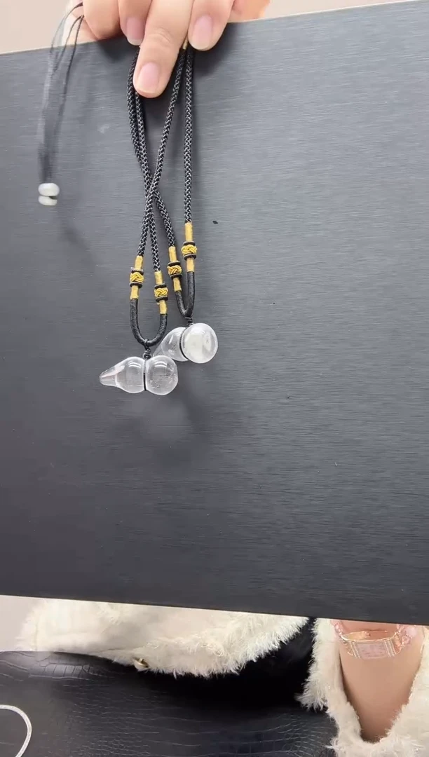 水晶摆件未镶嵌天然白水晶葫芦吊坠53