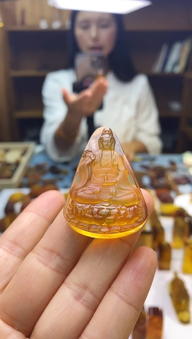 琥珀颈饰未镶嵌SN70-31（观音）