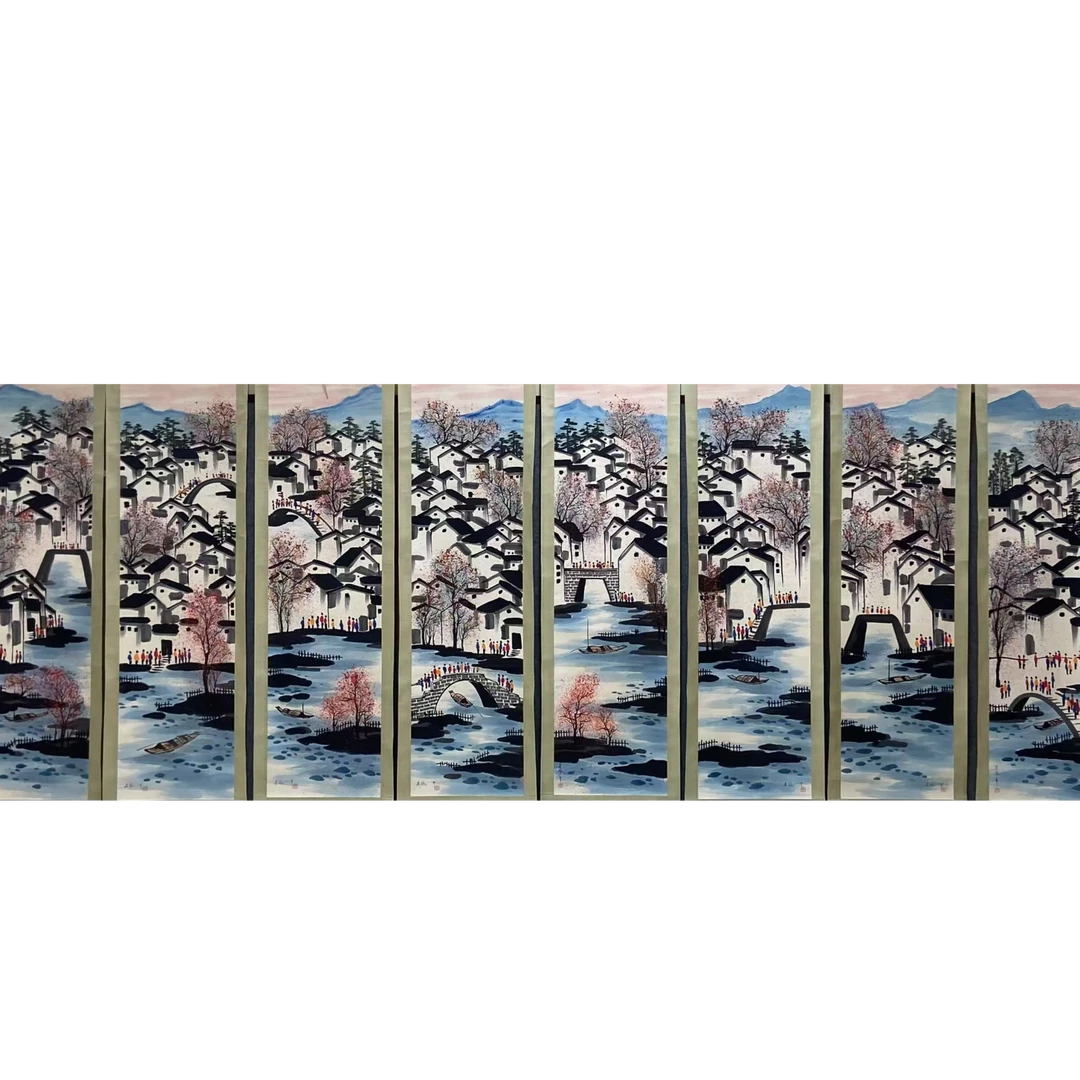 吴GZ 山水八条屏180 50 8.1平尺