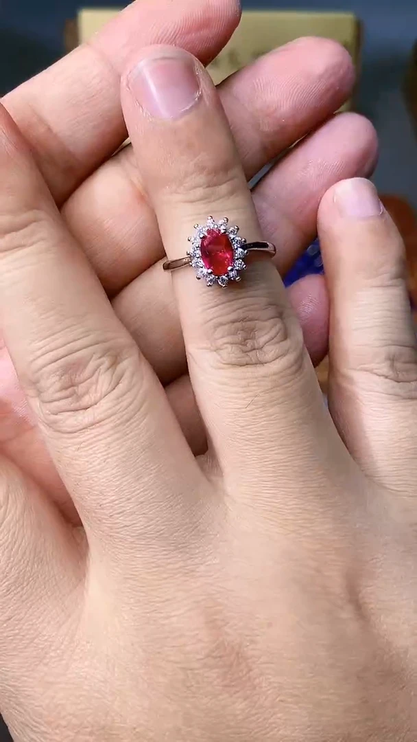 【闪购商品】红宝石戒指银S925镶嵌1