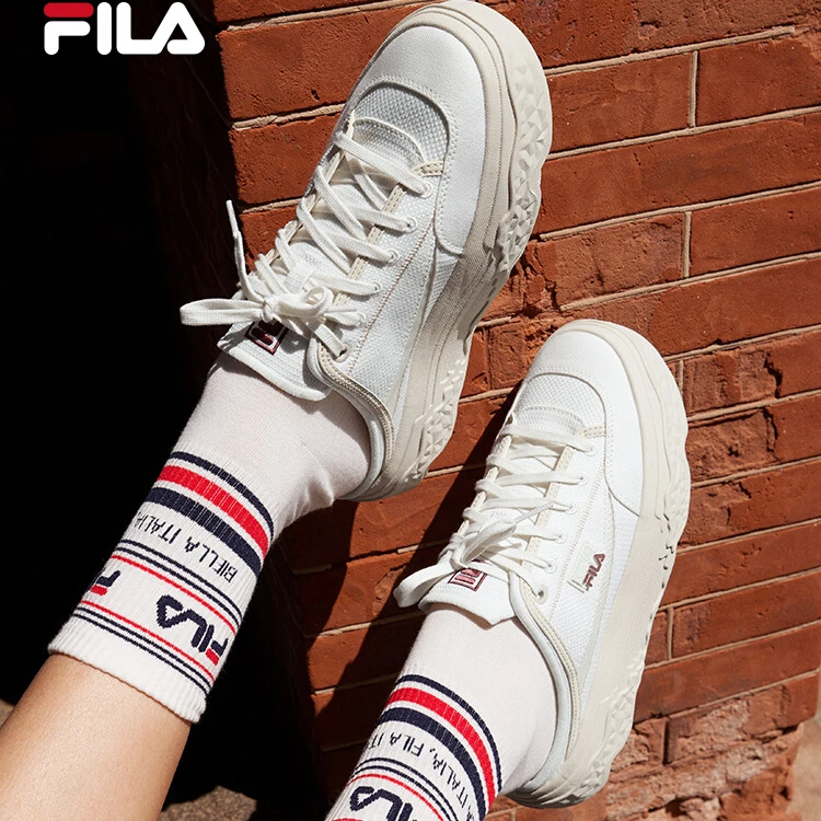 【岩石穆勒鞋】FILA斐乐官方2025ROCK帆布复古女鞋休闲百搭旅游鞋
