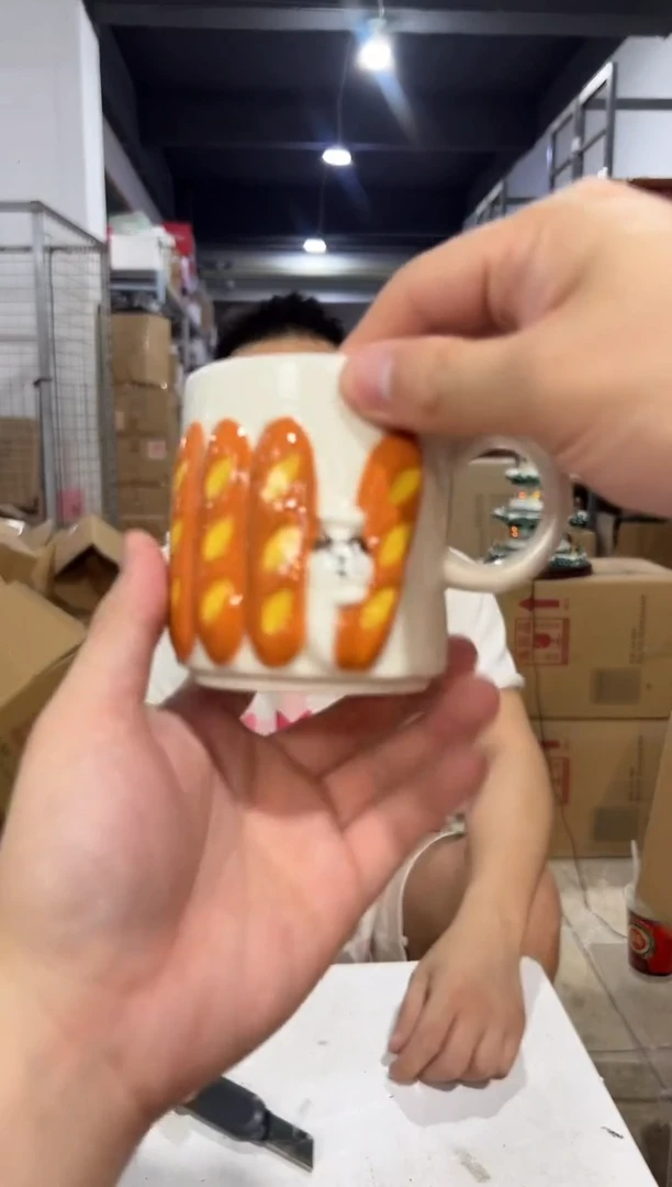 瓷片b款法棍猫马克杯