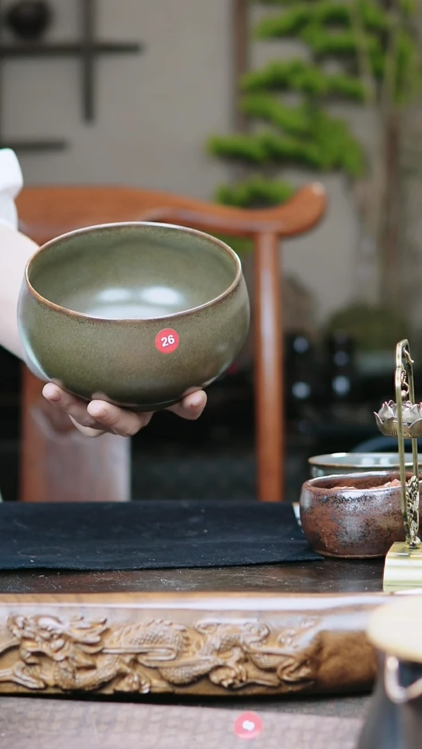 茶叶末茶洗非遗纯原矿纯手工煤窑烧制