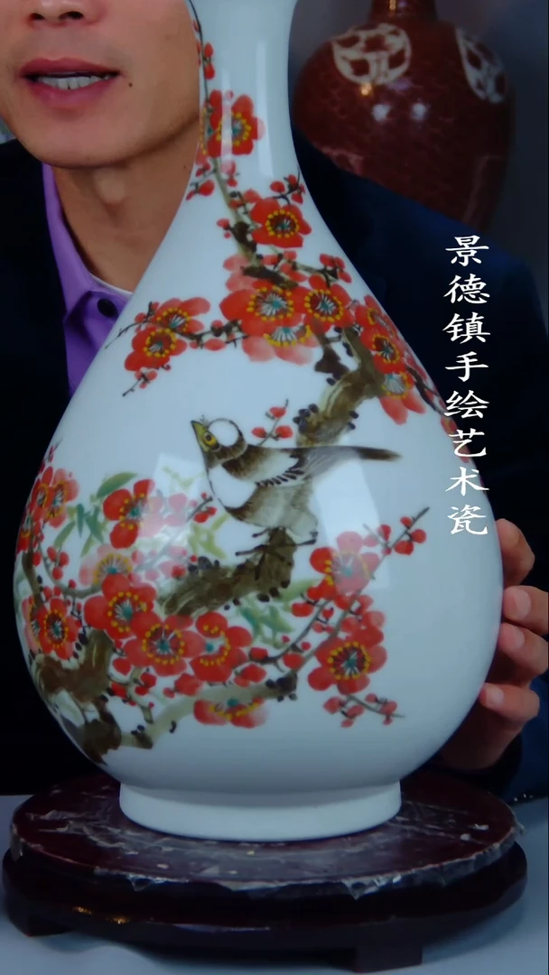 摆件陶景德镇手工手绘陶瓷摆件35