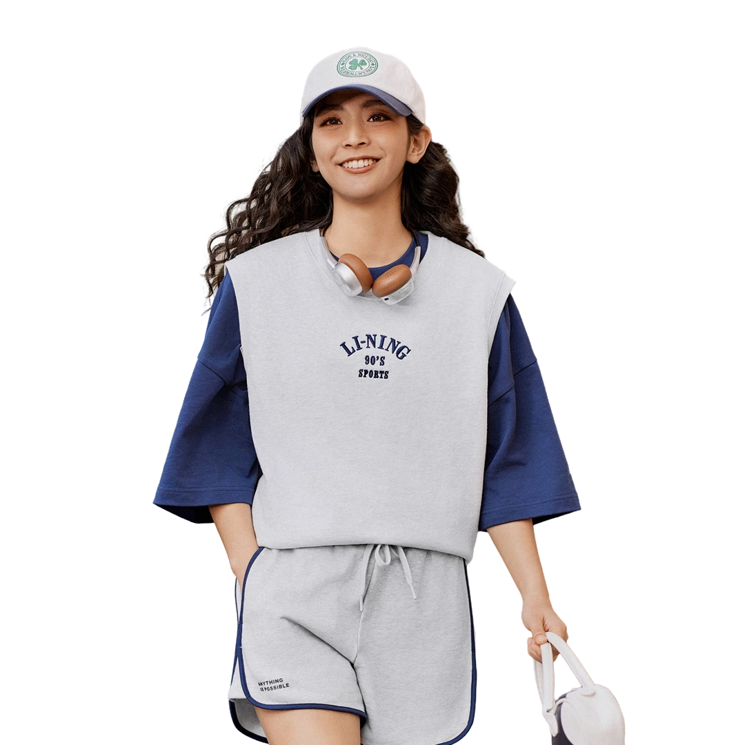 李宁运动时尚系列男女同款宽松背心493-4