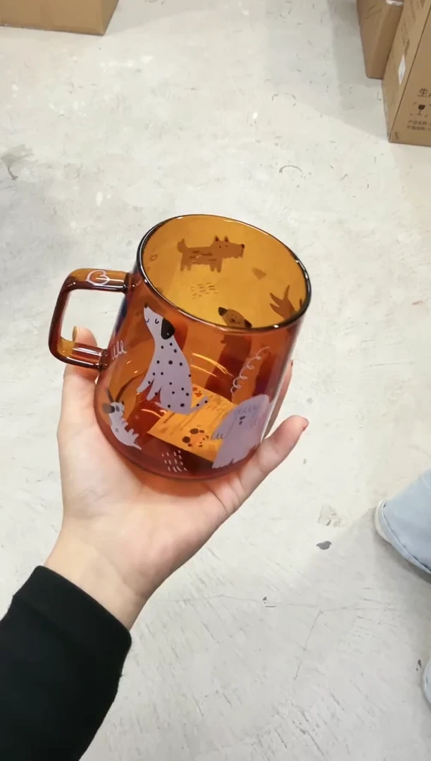 【闪购商品】瓷片白色哈基米玻璃杯