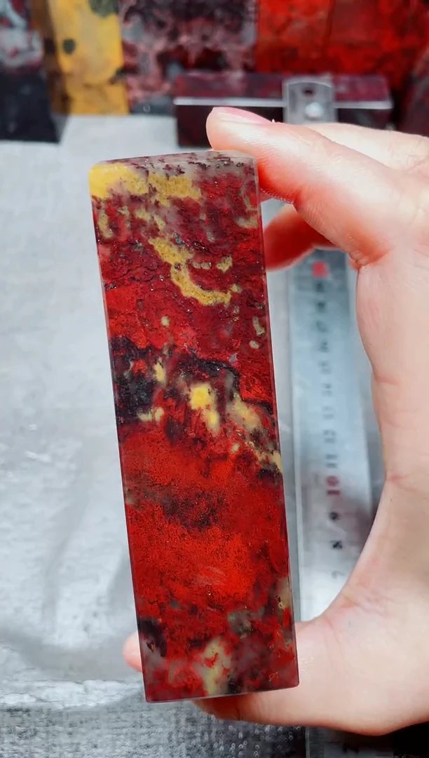 桂林鸡血玉素章3.0左右16