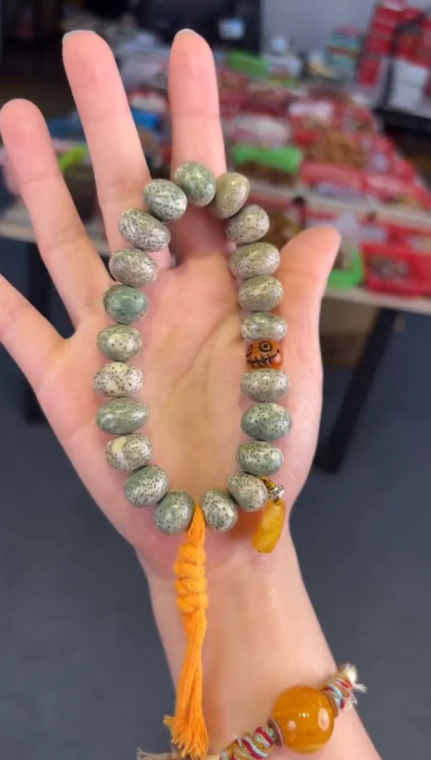 手链蜜蜡未镶嵌星月土豆搭蜜蜡【青花瓷】手持