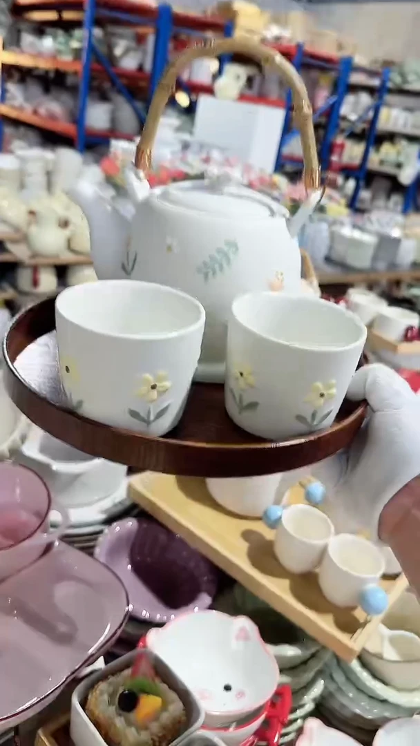 碗3件套 茶壶和杯 不带木托 微瑕
