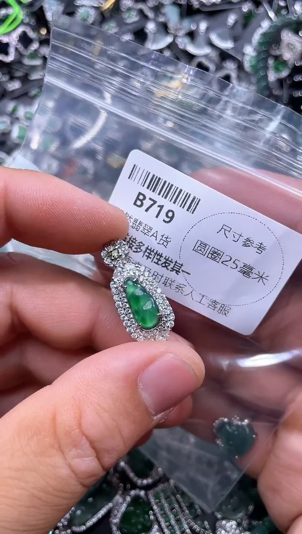 【闪购商品】翡翠颈饰未镶嵌B719吊坠