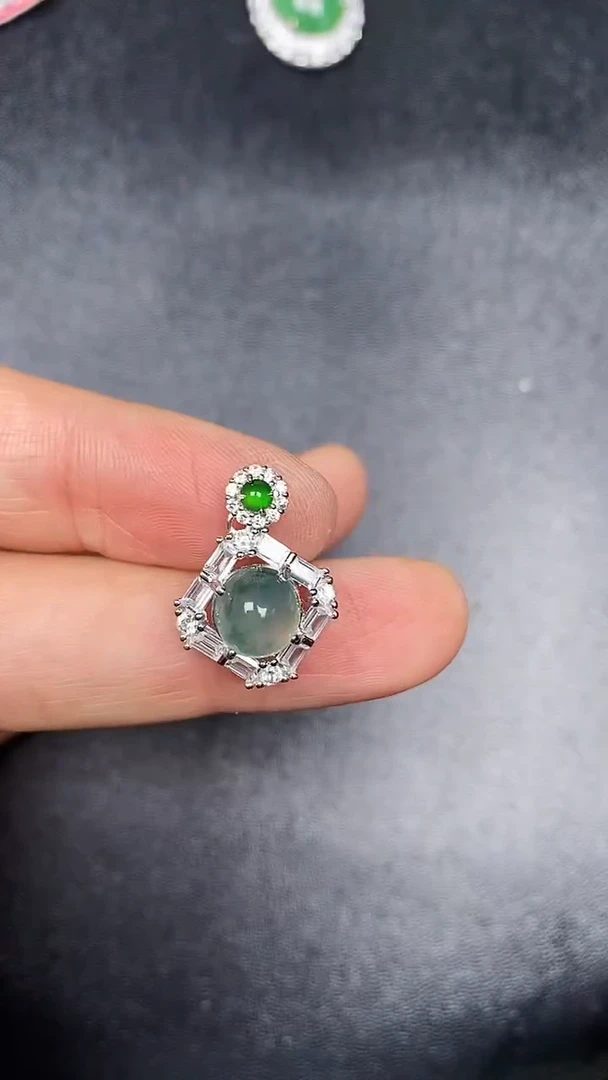 银S925镶嵌戒指翡翠3260