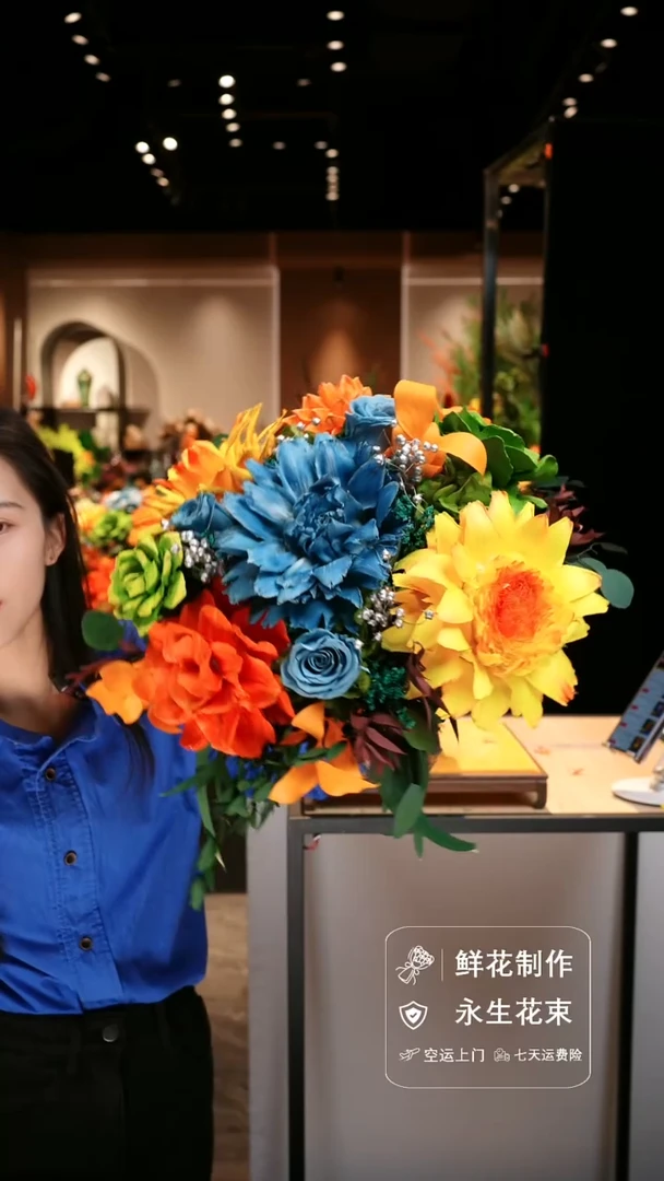 手工艺品琉璃手工花器花束空运包邮送货上门-以图片为准
