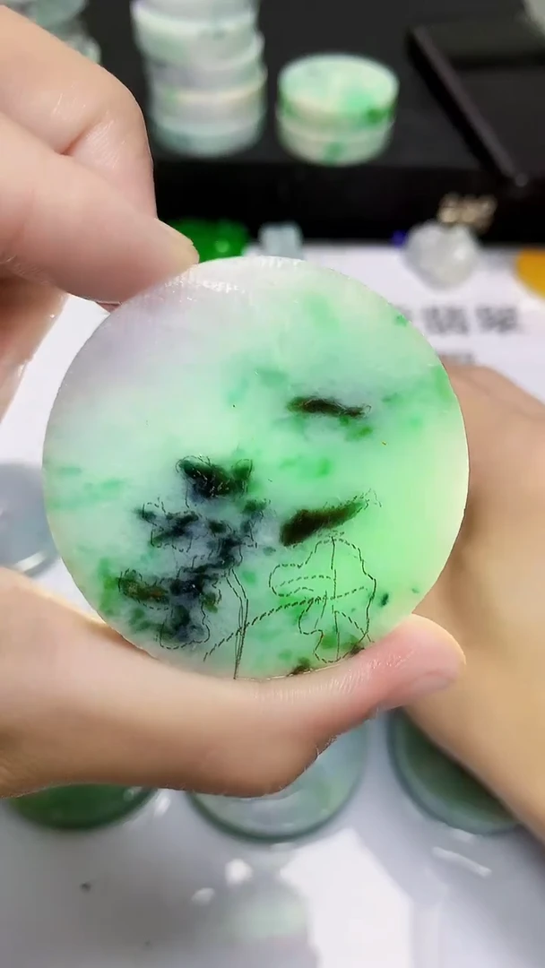 翡翠裸石缅甸天然翡翠A货855