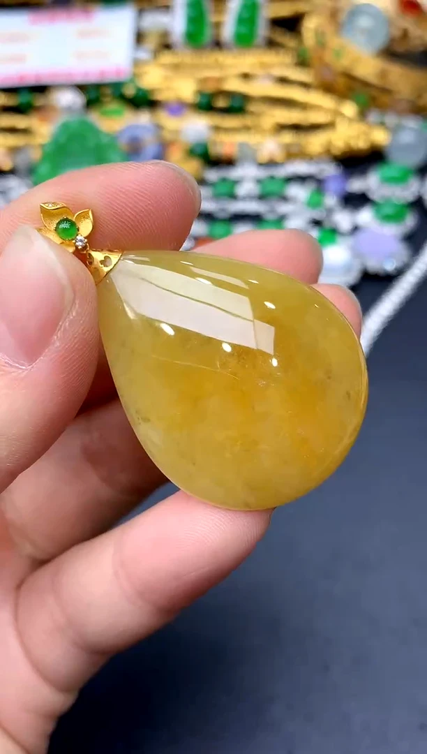 颈饰18K金镶嵌翡翠149-中国好珍宝