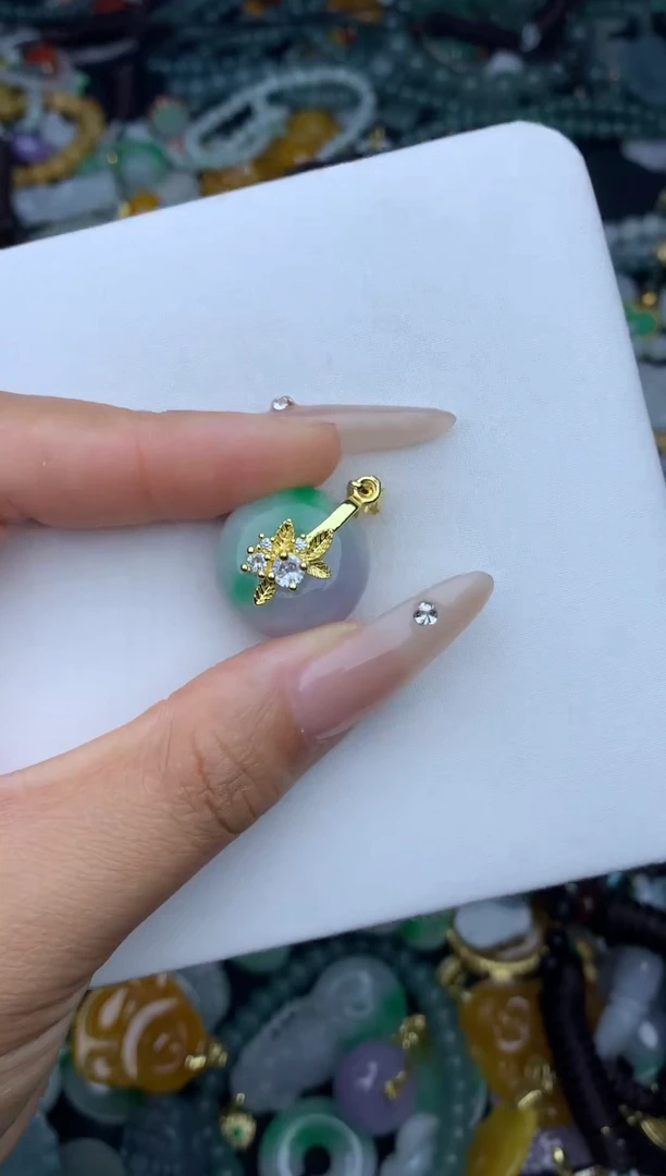 翡翠未镶嵌颈饰天然缅甸翡翠吊坠