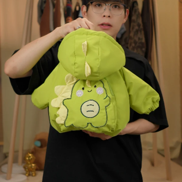 F【麦田】2025冬季新款刺绣棉服小恐龙