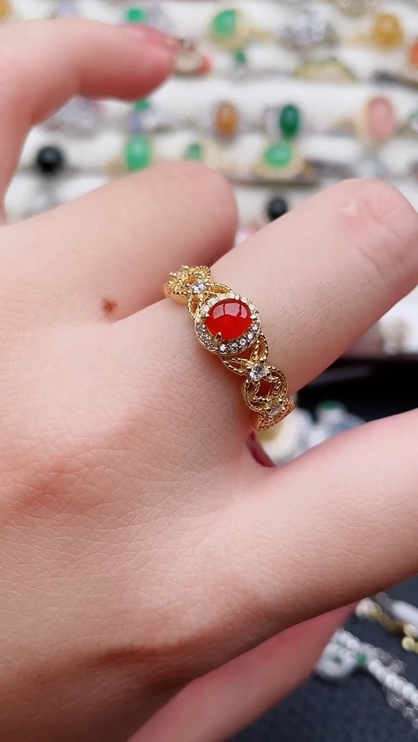 银S925镶嵌戒指翡翠43