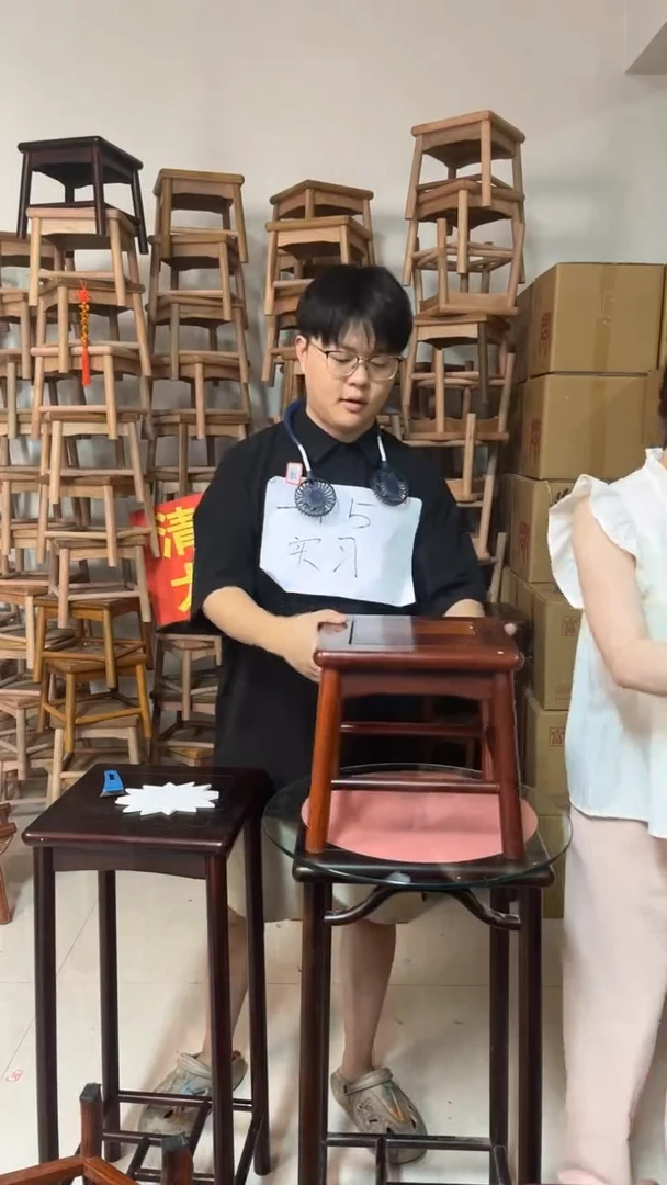 花梨木类58号缅甸花梨小方凳