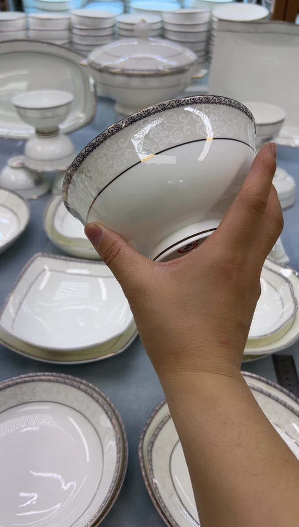 骨瓷玲珑6高2个