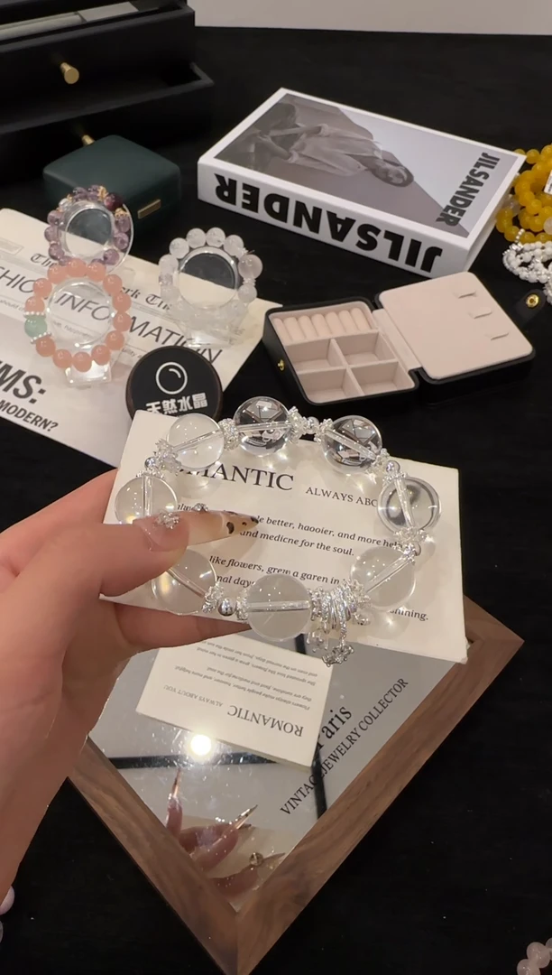 合金手链水晶圣诞白水晶x3465