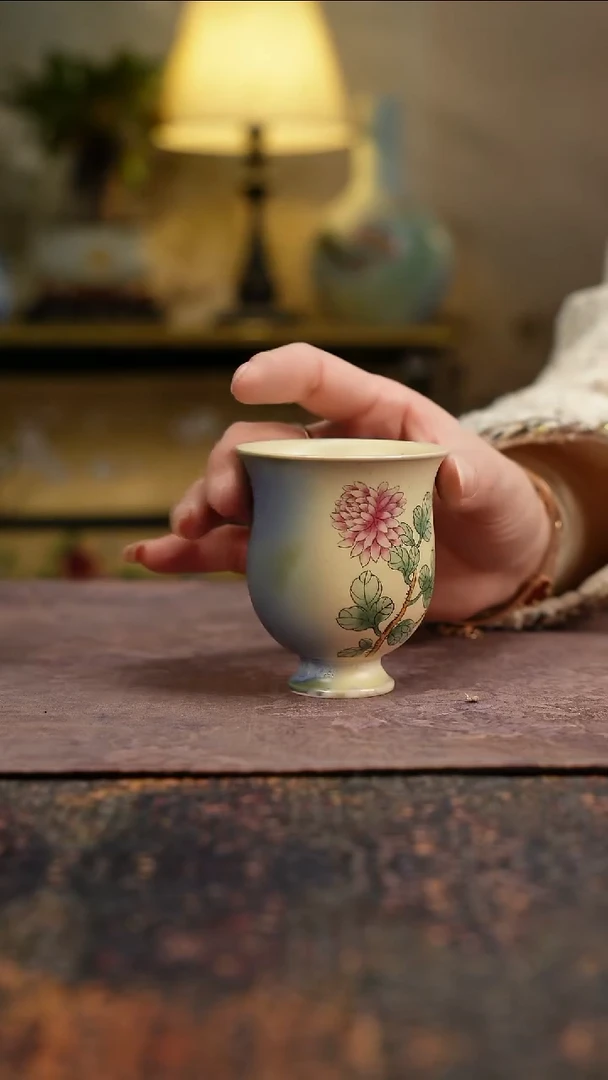 杯景德镇陶瓷杯碗柴烧多人