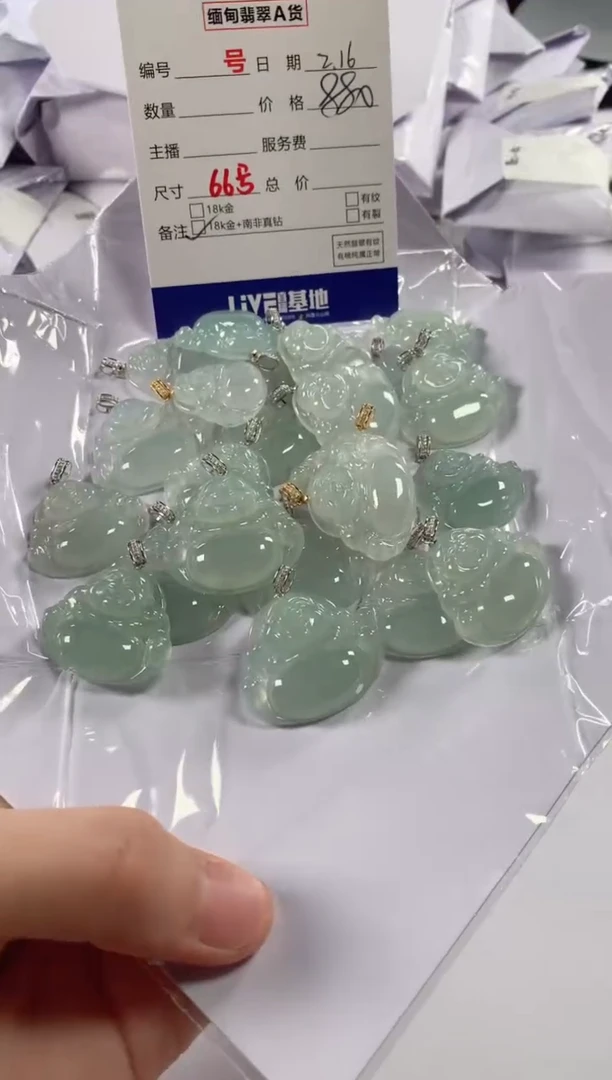【闪购商品】翡翠颈饰18K金镶嵌多样性发货，发一件