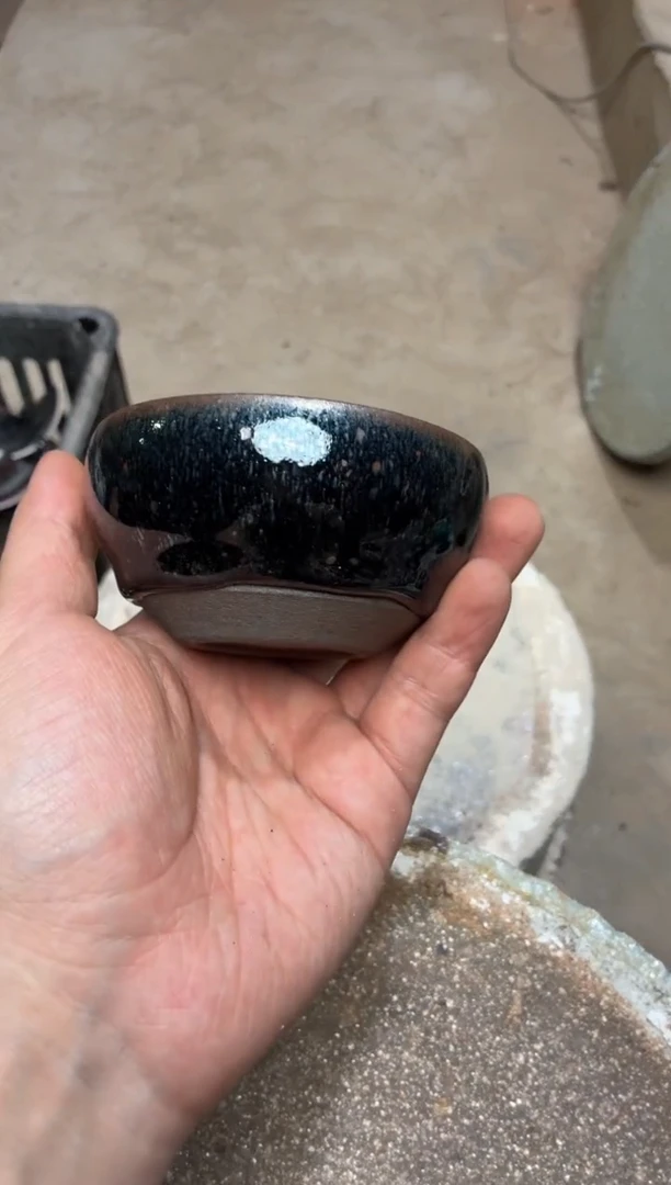 茶盏真柴烧建盏换点柴火