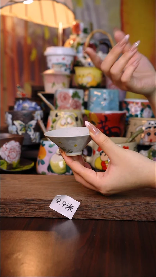 杯子陶泥垚手作 景德镇手工手绘陶瓷器物