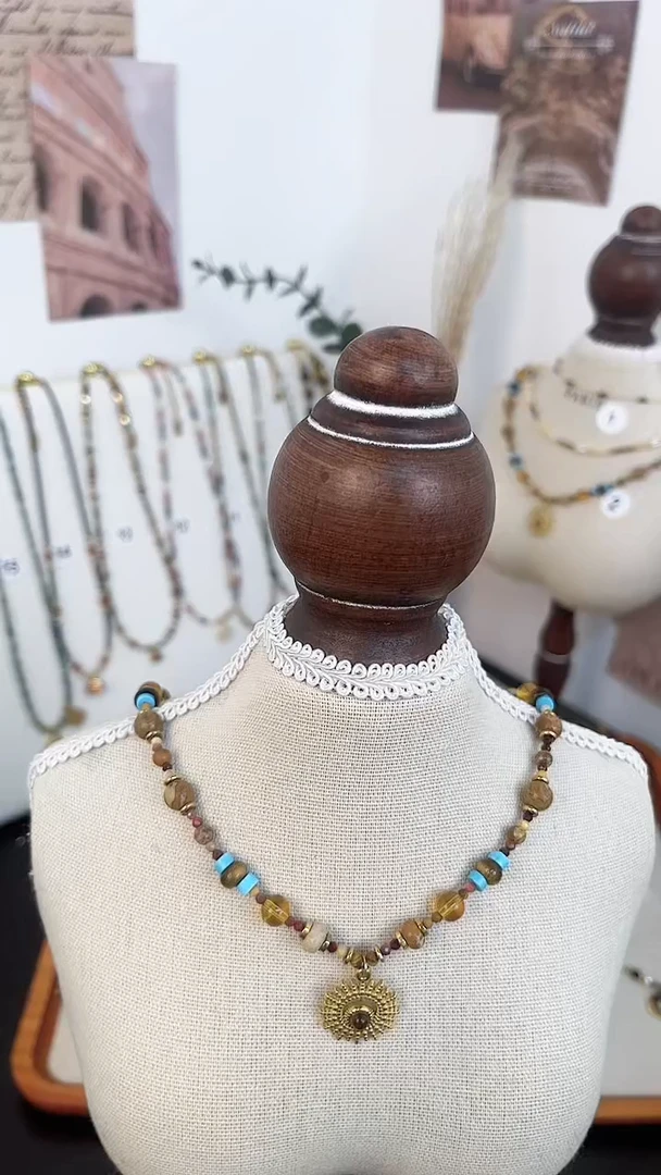 项链钛钢石英质玉1号