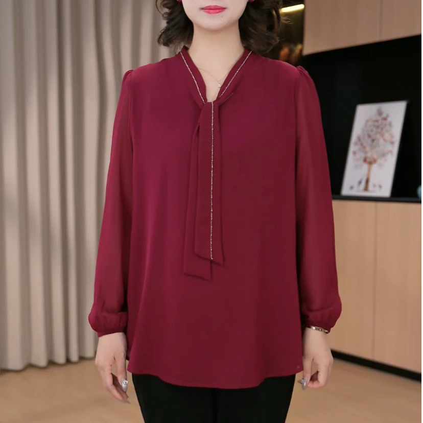 大码女装衬衫遮肚秋季新款气质时尚宽松显瘦显白长袖上衣ZB7757