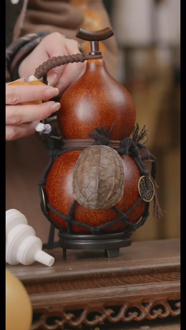 【闪购商品】314号精品天然大漆工艺防渗内胆酒葫芦~